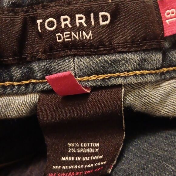 Torrid Denim Straight Leg Jeans. Coastal Cowgirl, Normcore, Denim - Picture 3 of 11